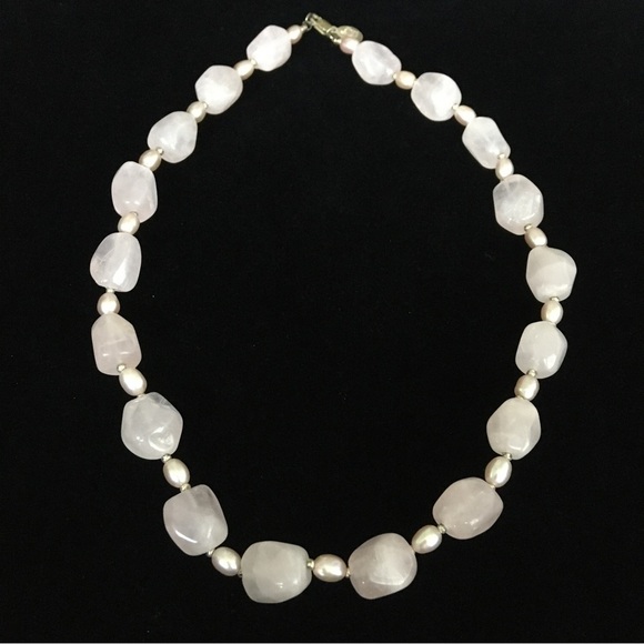 unknown Jewelry - Vintage Sterling Silver Gemstone Necklace